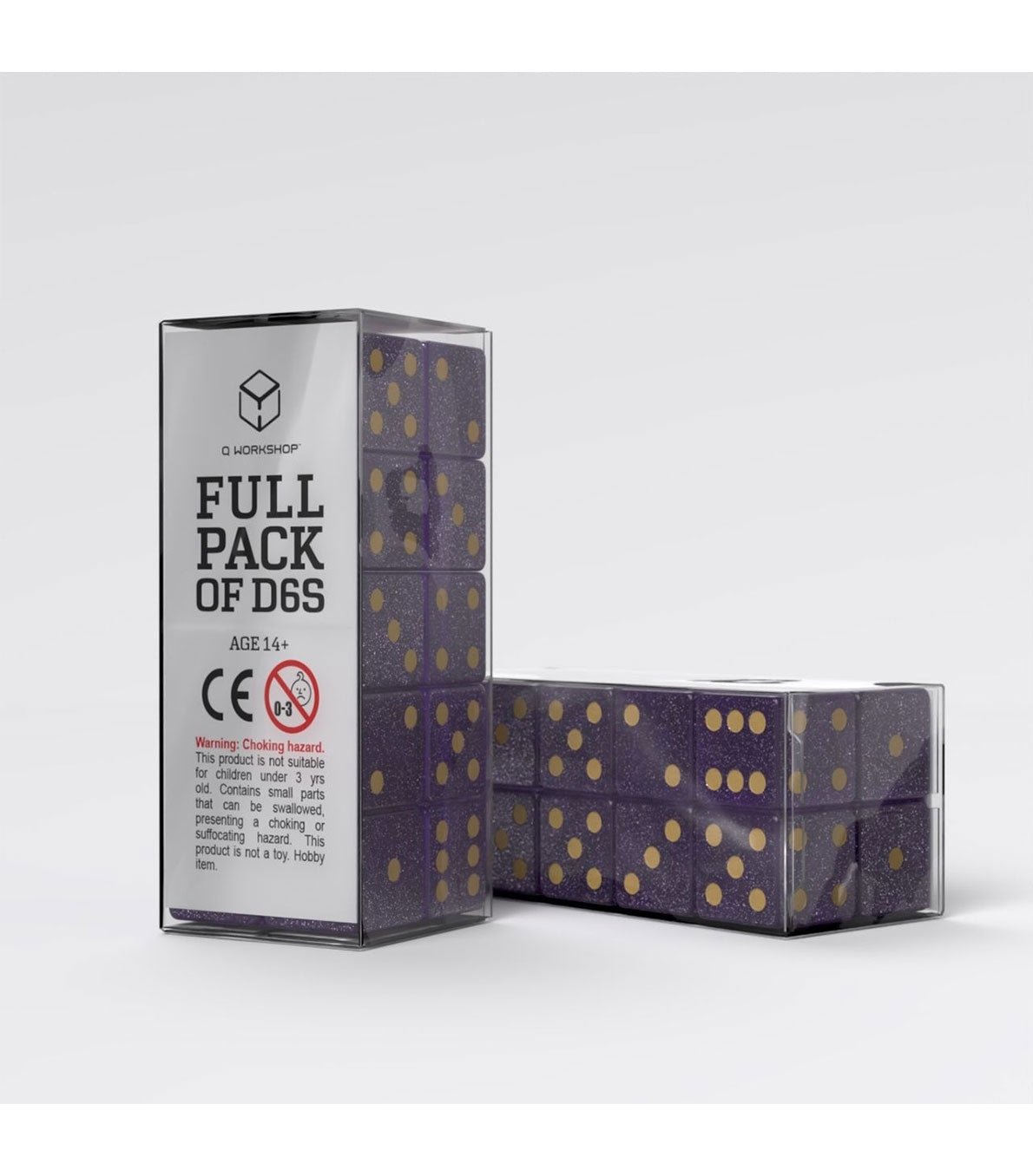 SET DADOS - MORADO DADOS FULL PACK OF D6S MORADO Y ORO (20 UNIDADES)