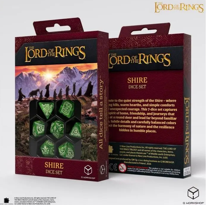 SET DADOS - SET DE DADOS SHIRE - THE LORD OF THE RING - Q WORKSHOP