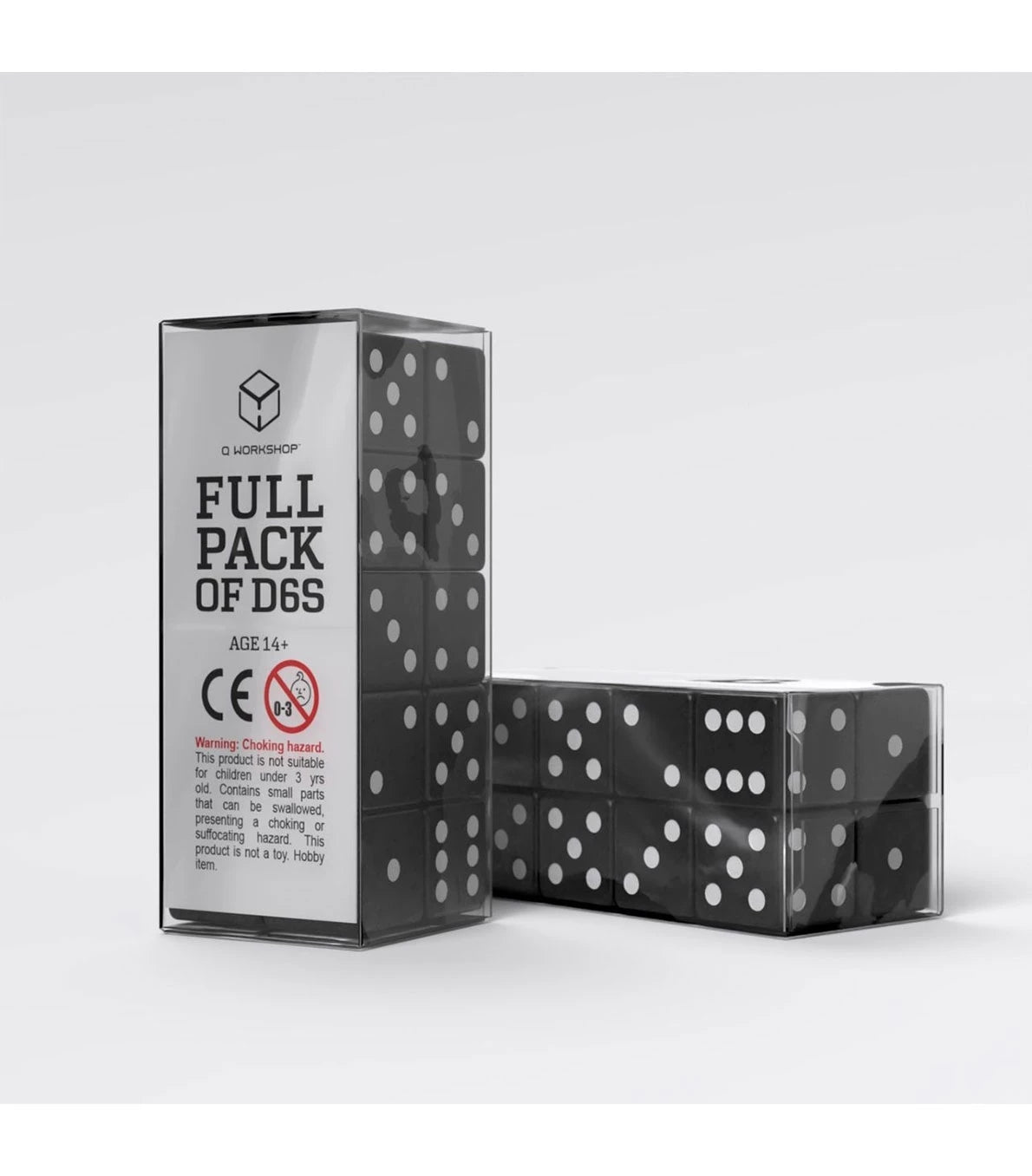 SET DADOS - NEGRO DADOS FULL PACK OF D6S NEGRO Y BLANCA (20 UNIDADES)