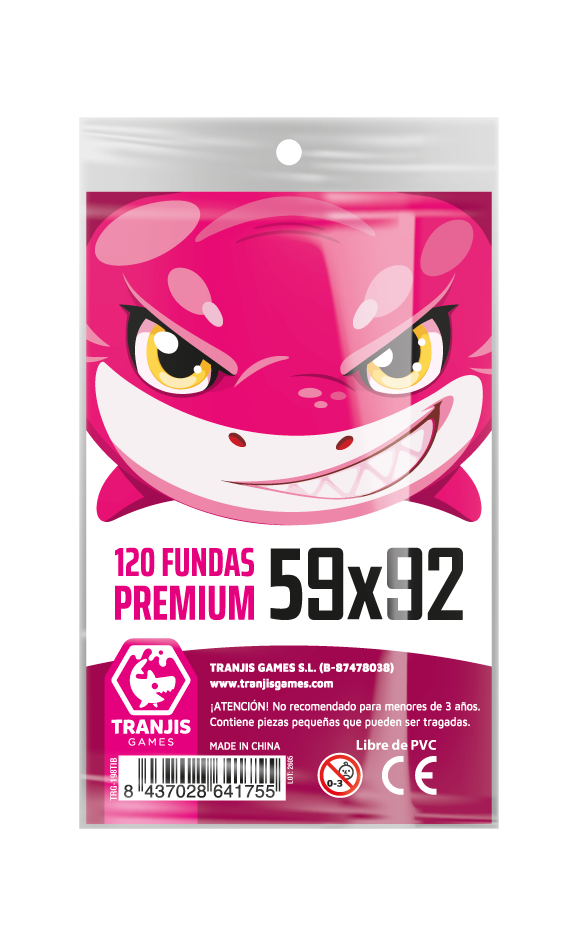 Fundas Premium TIBURÓN 59x92 mm Tranjis Games