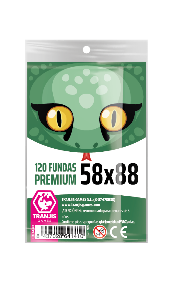 Fundas Premium SERPIENTE 58x88 mm Tranjis Games